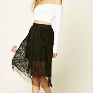 Midi Floral Tull Skirt